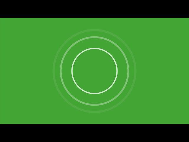 Growing fading circle green screen