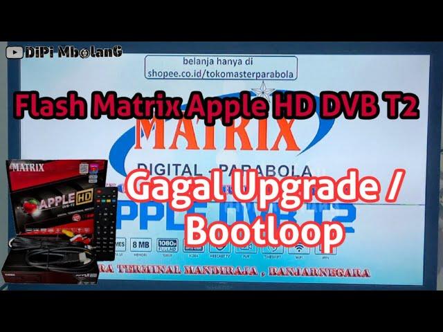 Cara Tutorial Flash Stb DVB T2 Matrix Apple HD Bootloop | Gagal Upgrade