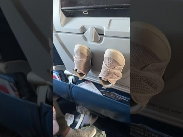 Never lose a shoe again #shoes #travel #kids #travelwithkids #mom #momlife #airplane #toddler