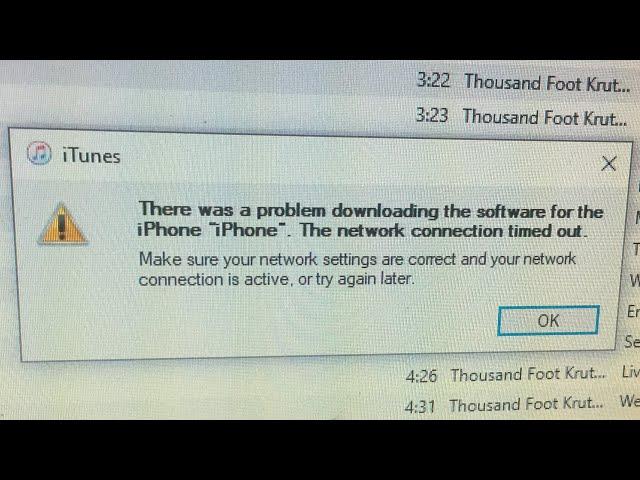 How to fix "there was a problem downloading the software for the iphone"