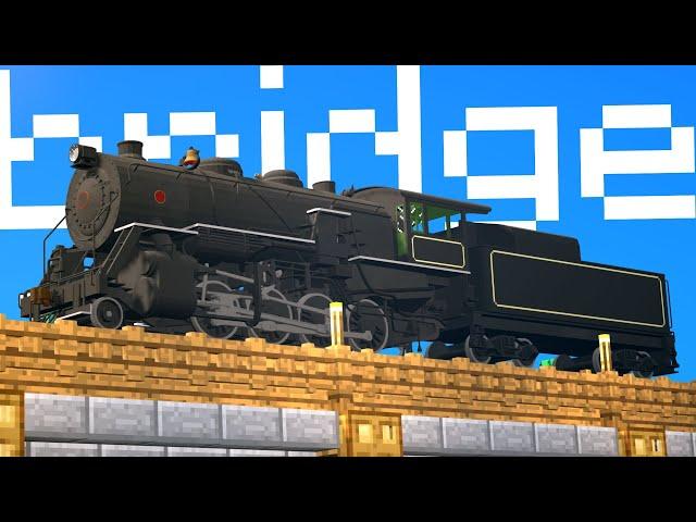 I Built a Train Bridge in Minecraft! [Immersive Railroading]