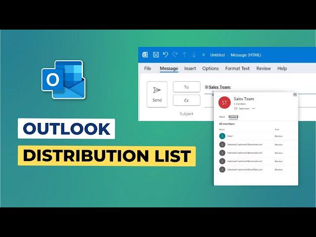 How to Create a Distribution List in Outlook | Microsoft Outlook Contact Group