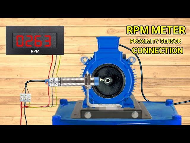 digital rpm meter connection with proximity sensor || tachometer connection #proximitysensor #rpm