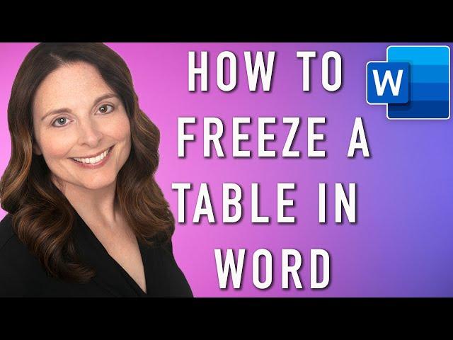 How to Create a Pre-sized Box to Insert a Picture in Word - Freeze Tables in Word