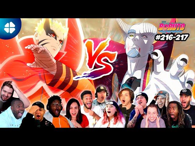 BARYON MODE Naruto  MEGA Reaction MASHUP  Boruto 216-217 [ボルト -- 海外の反応]