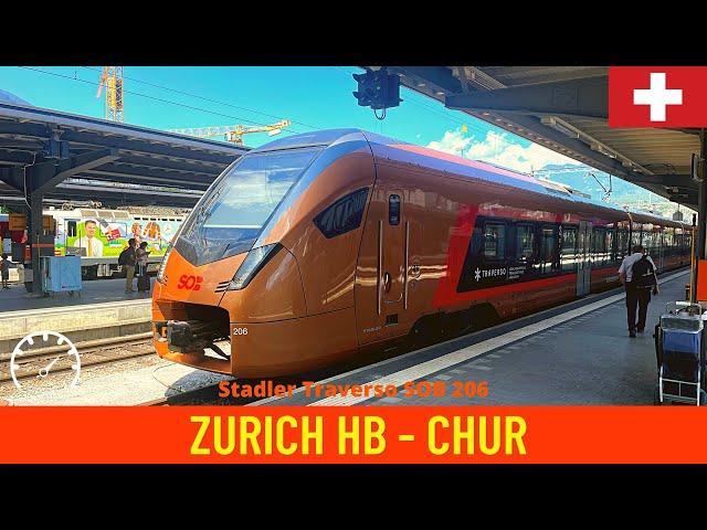 Cab ride Zürich - Chur / train drivers view in Switzerland in 4K (August 2022)