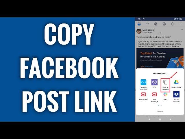 How To Copy Facebook Post Link