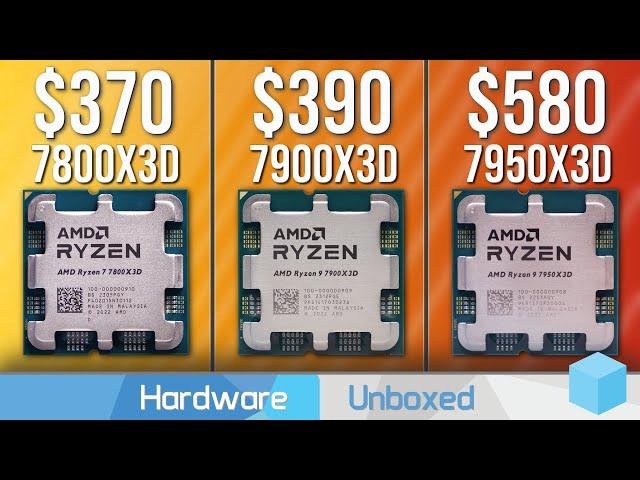 AMD Ryzen 5 7600X3D vs. Ryzen 7 7800X3D vs. Ryzen 9 7900X3D vs. Ryzen 9 7950X3D, Gaming Benchmark