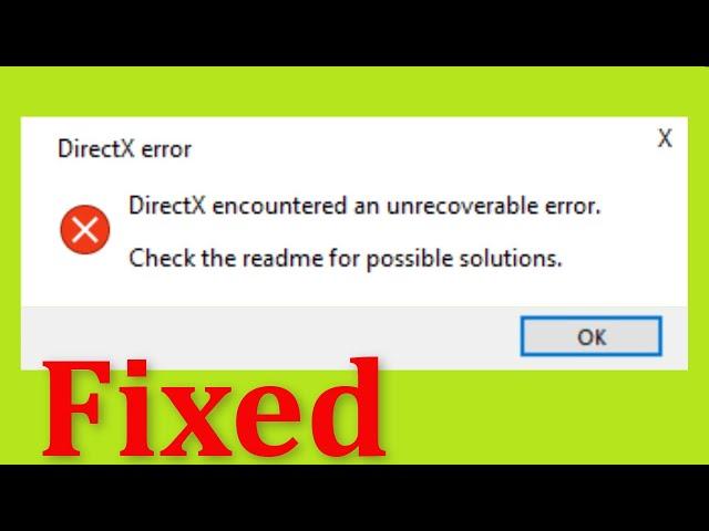 How To Fix DirectX Encountered an Unrecoverable Error - Call Of Duty - WARZONE