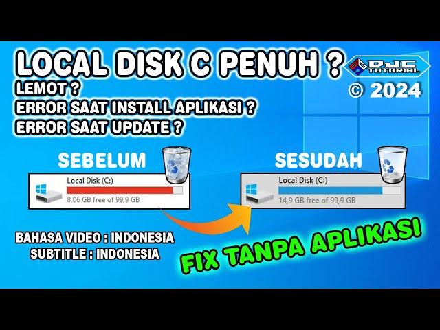 LOCAL DISK C PENUH WINDOWS 10 !! Cara Membersihkan File Tidak Berguna & Cleanup Disk Tanpa Aplikasi