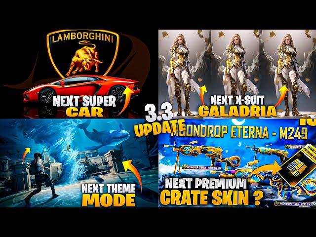 PUBG 3.3 UPDATE | NEXT SUPER CAR | ATLANTIS MODE | GALADIAR X-SUIT LEAKS PUBGM/BGMI #leaks #pubg