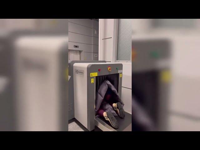Глупость или Деградация?Лолита Милявская залезла в рентген-камеру для досмотра вещей в аэропорту!