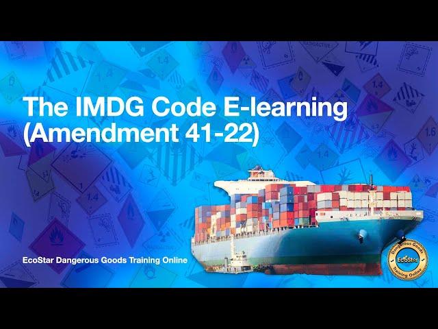 IMDG Code Online Training 2023 and 2024