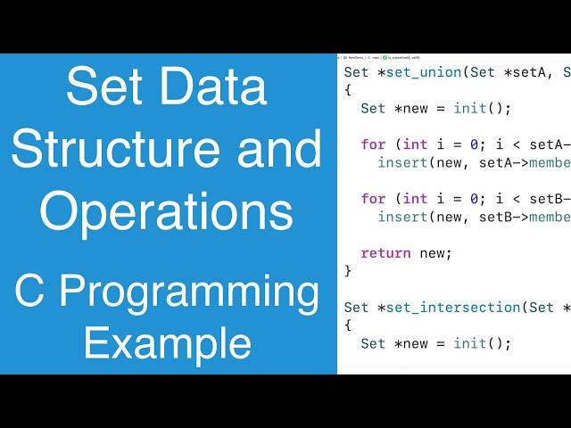 Set Data Structure And Operations | C Programming Example