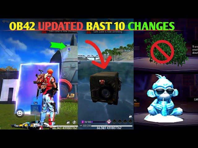 OB42 Updated big 10 changes video  Free Fire ob42 updates change