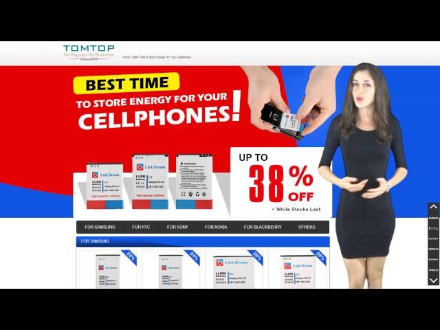 www.tomtop.com Hot Promotion: Best Time to Store Energy for Your Cellphone