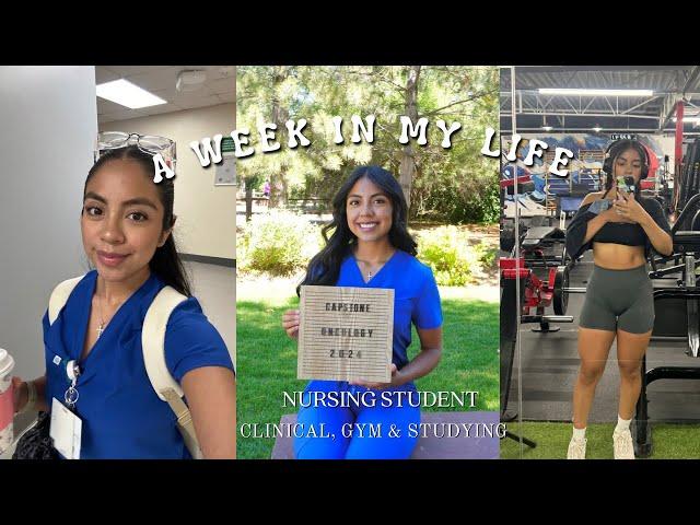 Nursing school vlog !! Capstone clinical, studying & working out ‍️‍️