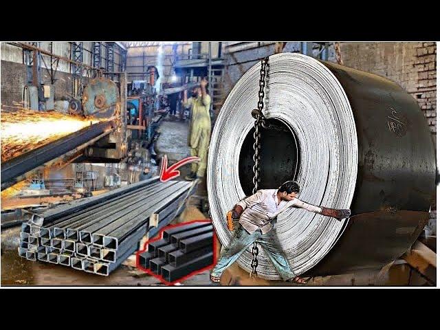 Amazing Manufacturing processes of Square Steel pipe ||Mass Production process square steel pipe ||