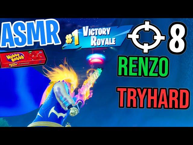 ASMR Gaming  Fortnite Champion Renzo Win! Relaxing Gum Chewing  Controller Sounds + Whispering 