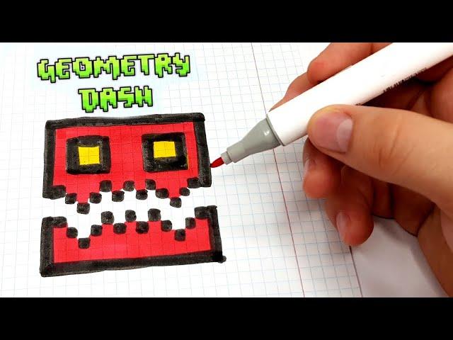 ГЕОМЕТРИ ДЕШ -РИСУНКИ ПО КЛЕТОЧКАМ - Geometry Dash - PIXEL ART