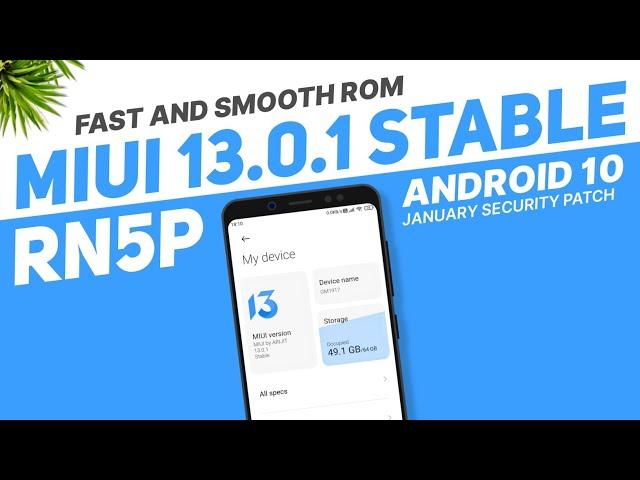 MIUI 13.0.1 Stable For Redmi Note 5 Pro | Android 10 | Smooth Rom | January Security Patch