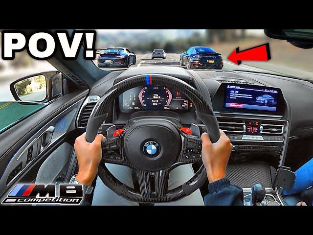 You Drive A 1000HP BMW M8 Competition To SUPERCAR MEET [LOUD EXHAUST POV]