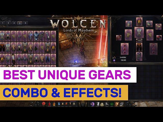 Wolcen - BEST Unique Gears! Their Combo & Special Effects!