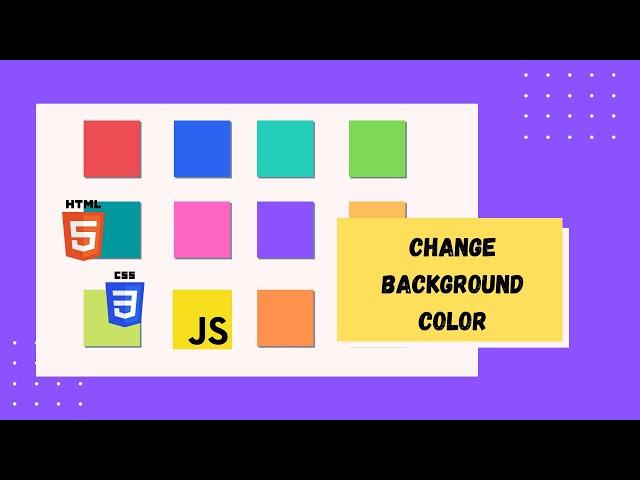 Randomly Change Background Color using HTML , CSS and JavaScript | WEB DEVELOPMENT TUTORIALS