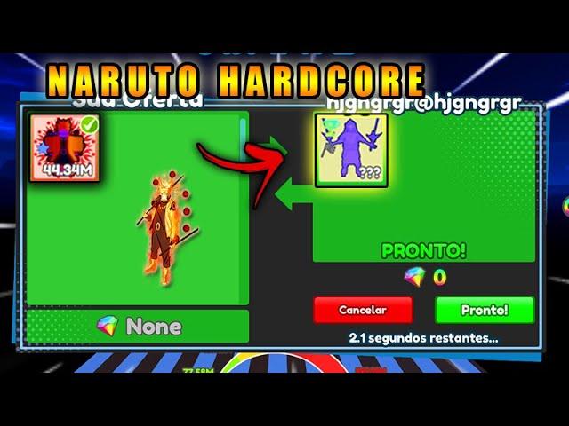 TROQUEI UM NARUTO HADCORE MÁXIMO POR UM SUSANOO NO ANIME RACING CLICKER...