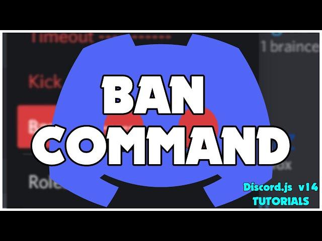 How to code a DISCORD BOT - BAN COMMAND - Discord.js v14 2022