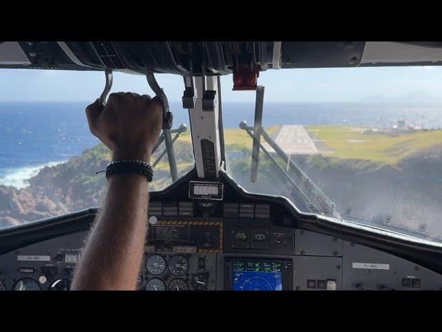 Landing on the Shortest Runway in the World ! Landing in Saba -The unspoiled Queen of the Caribbean