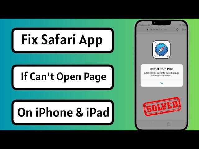 Solved: Safari Cannot Open the Page Because the Address is invalid iPhone || iOS 17 || 2023 ||