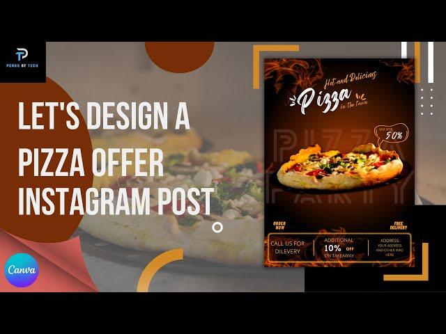 Instagram Post Design | Pizza Social Media Banner Design | Canva Tutorial | Pizza Advertisement