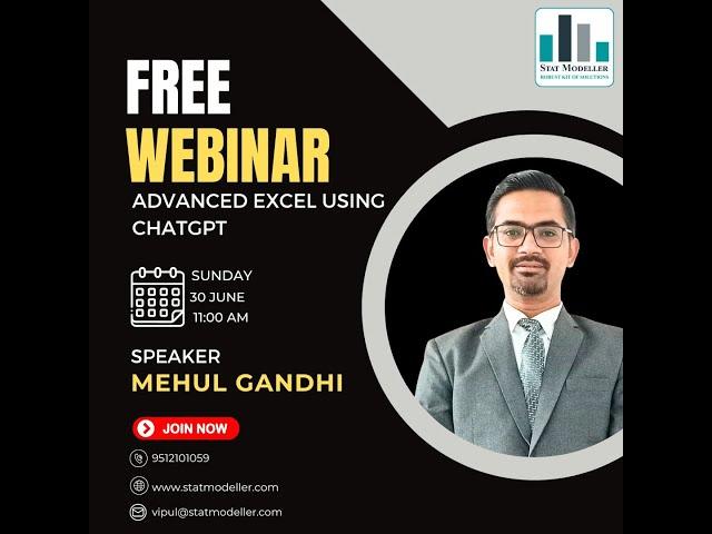 FREE Webinar on Advanced Excel using ChatGPT