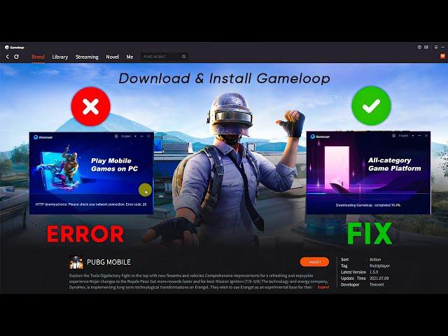 Gameloop Download Error Please Retry | Fix Gameloop Download | Gameloop Not Install Solve