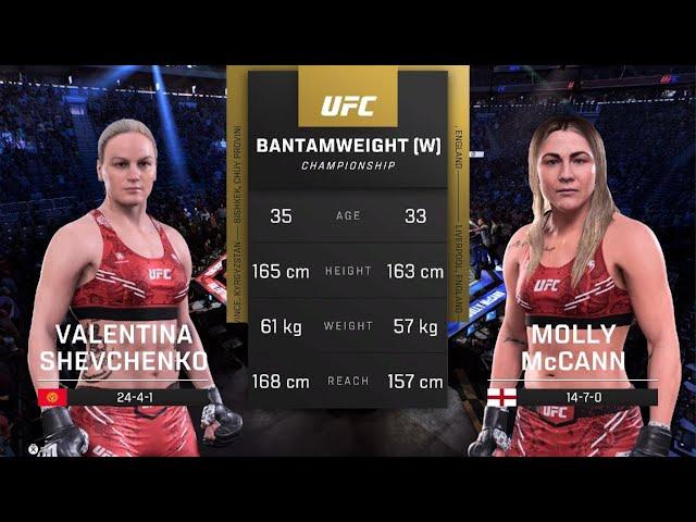 UFC 5 AI vs AI: Valentina Shevchenko vs Molly McCann - High-Octane Flyweight Battle