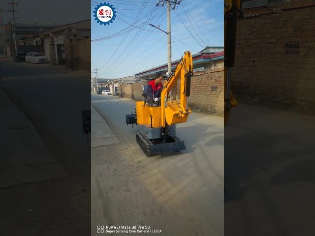 Wholesale Mini Crawler Walking Excavator with Micro Rotary Tiller #automobile #cultivator #farming