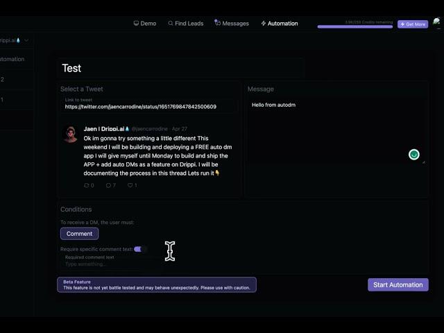 Free Twitter auto DM | Drippi.ai
