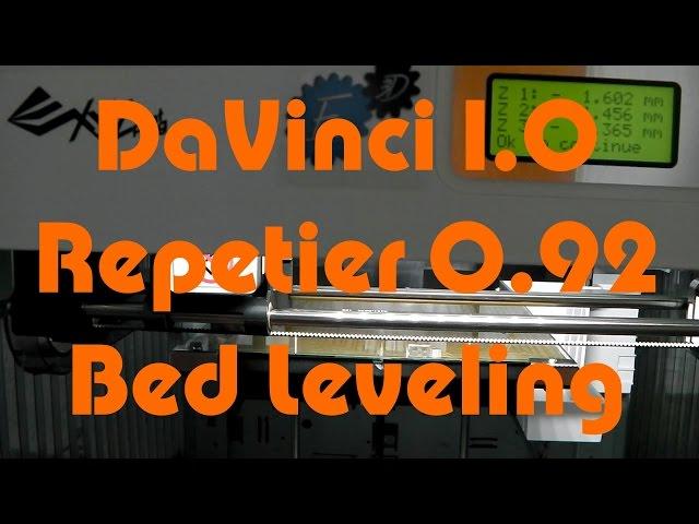 XYZ DaVinci 1 0A with Repetier 0.92 Bed Leveling technique