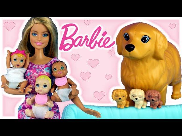 Barbie Opiekunka • Trojaczki Barbie !!!! • bajki po polsku