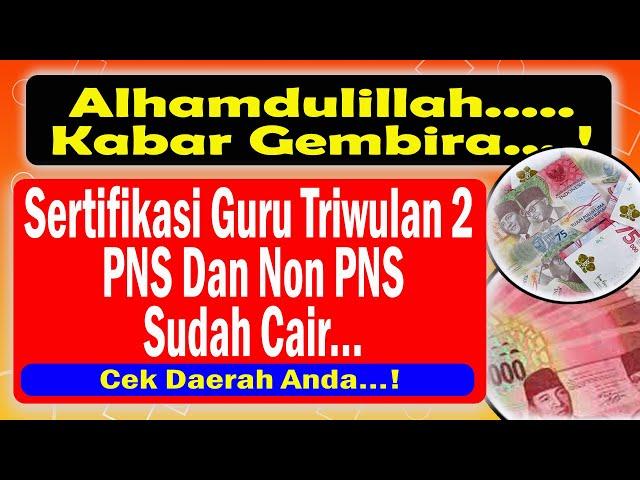 Tunjangan Sertifikasi Guru Triwulan 2 bagi PNS dan Non PNS dan Daftar Daerah yang Sudah Cair.