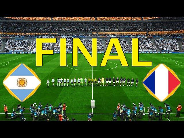 ARGENTINA vs FRANCE | Final FIFA World Cup 2022 | MESSI vs BENZEMA | PES Gameplay