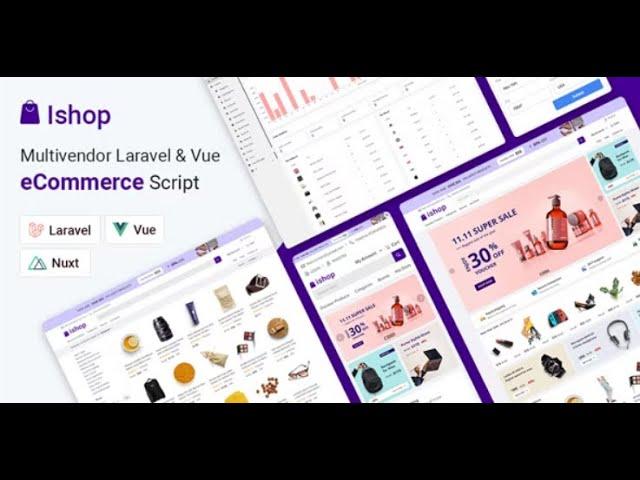 How to Install Ishop eCommerce Script - PWA Multivendor eCommerce CMS - Laravel & Vue