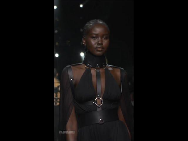 Adut Akech walks for Roberto Cavalli