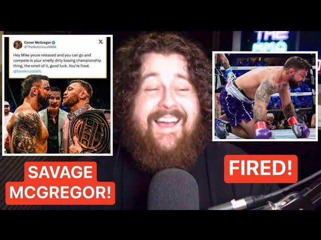 THE MMA GURU REACTS TO CONOR MCGREGOR FIRING MIKE PERRY FROM BKFC AFTER LOSING TO JAKE PAUL?