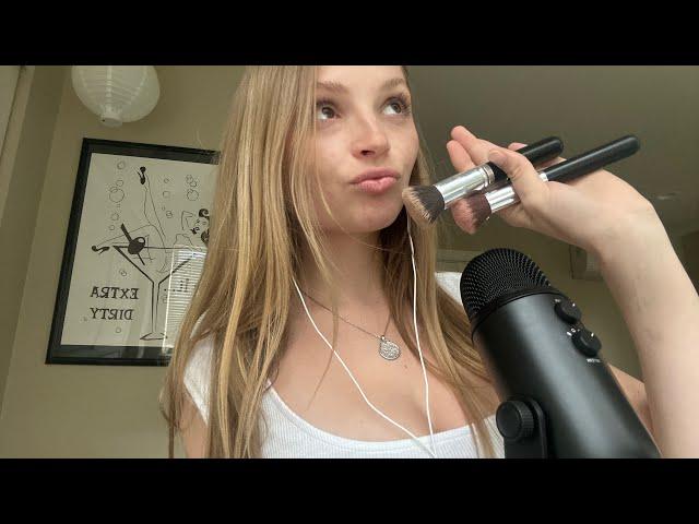 ASMR - ROLLING BRUSHES IN MY RINGS (you will fall sleep immediately!)