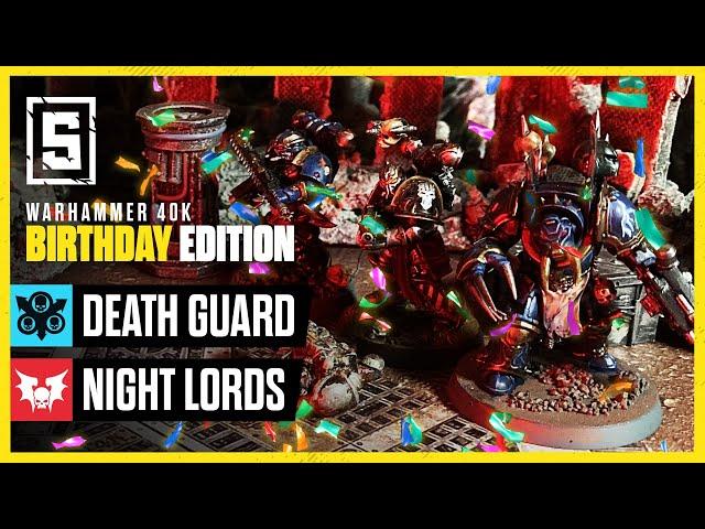 Death Guard vs Night Lords | Warhammer 40k LIVE