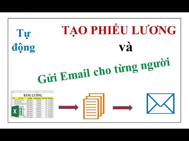 Tự động tạo PHIẾU LƯƠNG và GỬI MAIL CHO TỪNG NGƯỜI nhanh trong vòng 1 nốt nhạc (Mail Merge)