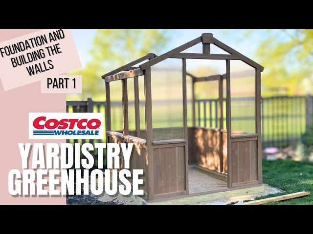Building the Yardistry Greenhouse from Costco  Foundation and Framing the Walls