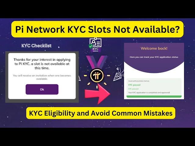 kyc for pi | kyc slot not available | kyc for pi pending | Pi KYC issues | Pi KYC Fixes | KYC issue